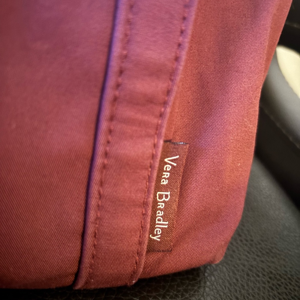Vera Bradley wine colored purse. - Picture 7 of 12